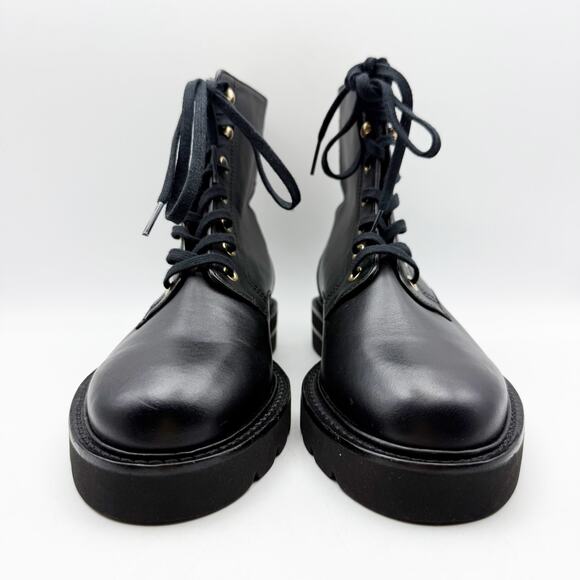 Stuart Weitzman Womens Mila Lift Booties US 6.5 EU 37 Black Leather Lace Up NWOB - Picture 8 of 11